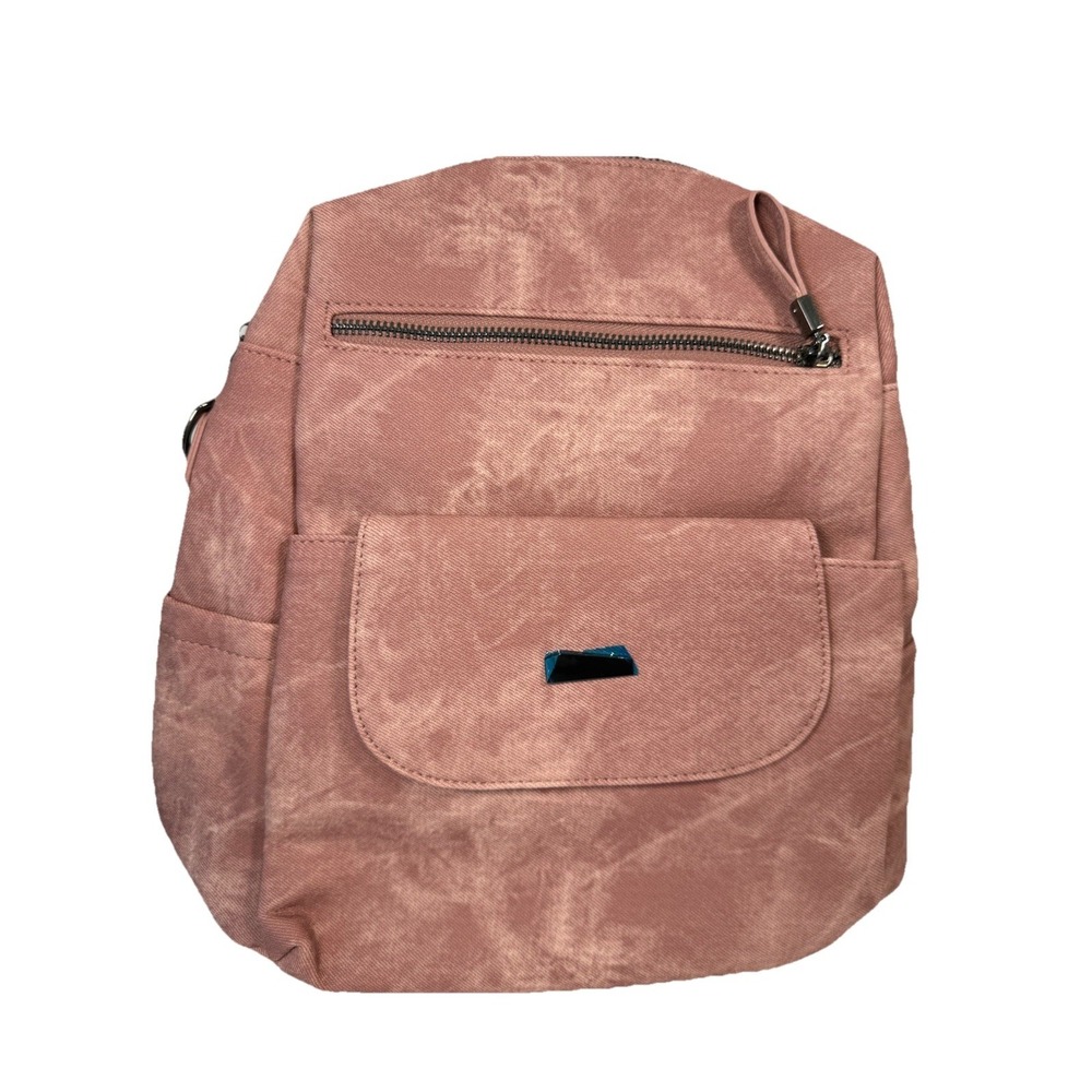 NWOT Leather Backpack Purse Shoulder Bag Travel School Work Satchel Pink